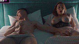 Hot Step mom cant lie without fuck and comes to Step son's shared bed for hard sex till cum in pussy - ah-me.com