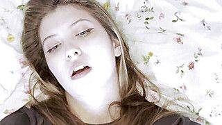 TIED UP CUTE GIRL JERKS OFF WITH HER LEGS AND GETS A DICK IN HER ASS - YourSofia - ah-me.com