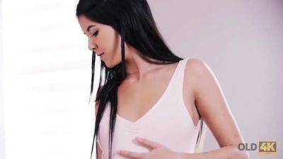 Old4k. old man takes care of pinkish Shaved Pussy of nice madelina dee - sexu.com