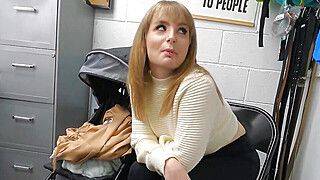 Big dick for dildo stealing hottie in the back office - ah-me.com