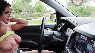 Rahyndee James - Outside Nature Hiking Sex and Cum Swallow - ah-me.com