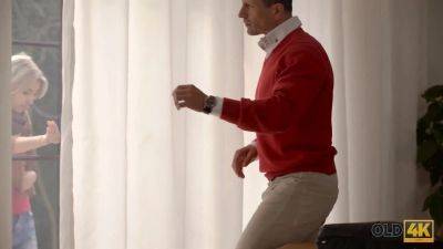 Old4k. naive sexpot and mind-blowing grandpa have great porno at his place - sexu.com