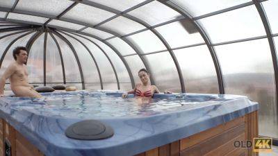 Angie Moon - Old4k. sensual xxx of teenie and aged hubby ends with facial - sexu.com