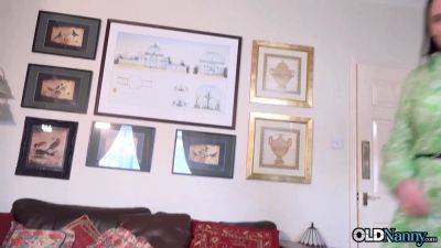 OLDNANNY Busty And Maure Lesbians Masturbating Together - sexu.com - Britain