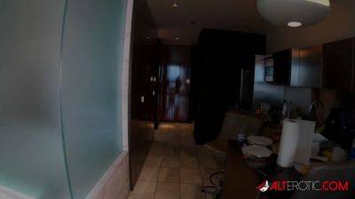 Piercing play with Marie Bossette while in the shower - sexu.com