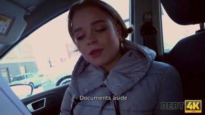 Debt4k. pretty cutie pays the debt she took for large - sexu.com - Russia