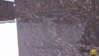 Debt4k. collector gets bank check in the form of hot porn with blonda darina - sexu.com - Russia