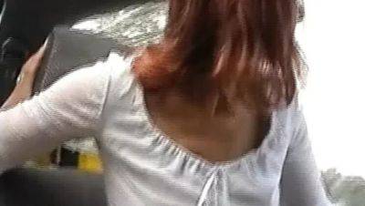 Sexy German redhead Yvette Costeau gets hardcore van fuck in doggy style - porntry.com - Germany