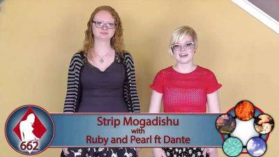 Blonde Teen Lesbians Play Strip Game - Ruby & Pixie Lose Bet & Get Naked - xxxfiles.com