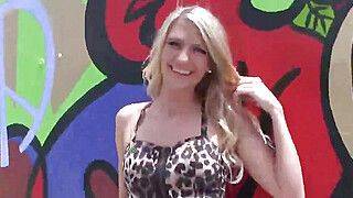 POVLife Skinny blonde babe sucks cock in the car - ah-me.com