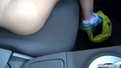 Teen slut little bailey toys her pussy in public - txxx.com