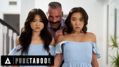 PURE TABOO Asian Stepsisters Lulu Chu Kimmy Kimm Fulfill Their Stepdad s Doppelganger Fantasy - txxx.com