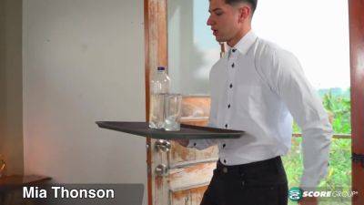 Mia Thonson Gets Serviced by the Room Service Waiter - hotmovs.com