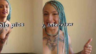 Inked subslut Orion Starr tantalized before intense striking - sexu.com - Britain