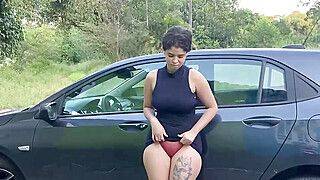 Latina with ginormous ass pummels in public, hurting her with yam-sized cock, making best XXX! - ah-me.com