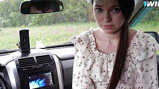 Stepsister paid with a blowjob for a ride. Fucked in the car - Deluxe_Bitch - ah-me.com