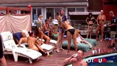 Busty Milf In A Lesbian Orgy Party - hotmovs.com