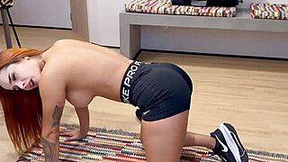 My colombian STEP SISTER convinced me to fuck WITHOUT CONDOM! - Abella olsen - ah-me.com - Colombia