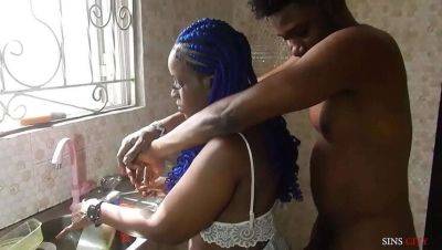 Hot Stepdad Fucks Me Doggystyle While I Wash Dishes - Brunette Amateur Creampie - porntry.com