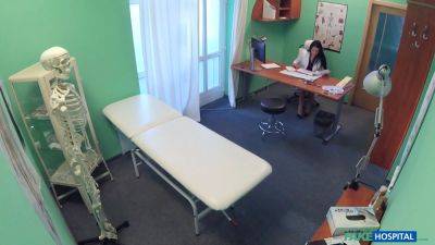 Sexy nurse pounds the doctor and then fucks a girl patient - faux health center - sexu.com