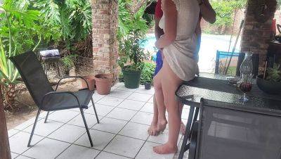 Hot Wife Fucks Neighbor on Patio - Doggy Style & Creampie - Sparowdox - xxxfiles.com