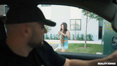 J Mac offers a helping hand to a hitchhiker with big tits and a big ass - sexu.com