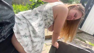 Hot German Amateur Maja Meer Fucks Outdoors in Summer Dress - Big Tits & Creampie - xxxfiles.com - Germany