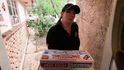 Dominos Delivery Girl Blows Me For Extra Tip - Big Tits Redhead MILF - veryfreeporn.com - Usa