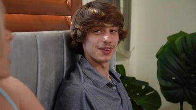 Hot blonde Anna Kovachenko wants to confirm a rumor about her friend's brother's big cock - hotmovs.com - Usa