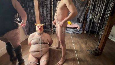 British Femdom Humiliation - Slave Wanks on Piggy's Face in HD - Part 3 - porntry.com - Britain