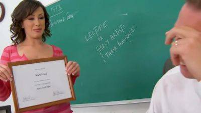 Jennifer White - Sexy brunette Jennifer White takes in the ass by Prof. Wood - hotmovs.com - Usa