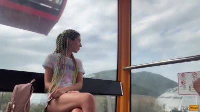 Katty West - Why Are You Jerking Off To Me On A Ferris Wheel??? - Public Jerk Off And Cum Swallowing - hclips.com