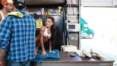 Ryan Reid - Hot Threesome with Ryan Reid & Victor Ray - Big Tits Blonde Brunette Fuck at Truckstop - xxxfiles.com