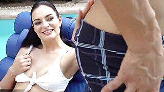 Leanne Lace - GIRLSRIMMING - Hot poolside rimming with dazzling Leanne Lace - ah-me.com