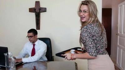 Hot Latina Secretary Karen Fucks Her Boss at Work - BangBros - xxxfiles.com - Colombia