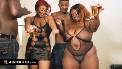 Big Tit BBW Miss Delta & Adrenaline in Hot Ebony Foursome - Doggy & Cowgirl Action - veryfreeporn.com