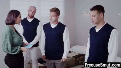 Victoria June - Victoria June Hot MILF Step Mom Fucks 3 Orphan Boys Gangbang - xxxfiles.com