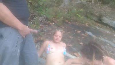 Nude Beach Sex - Blonde MILF & Latino Stud Fuck Hard on Rocks - Public Orgy with Paty Bumbum & El Toro De Oro - porntry.com - Brazil