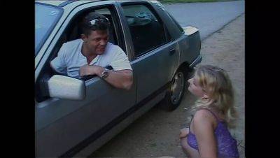 Busty Blonde MILF Sandra De Marco Sucks Big Dick & Gets Creampied on Car Hood - porntry.com