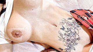 I sneak into my stepsister's room and put my cock in her mouth, she ends up giving me her pink pussy - ah-me.com