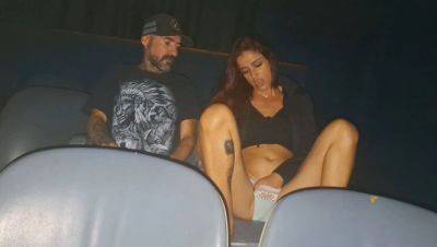 Hot Brazilian Wife Fucks Stranger in Cinema - Cuckold Watches & Cums! - porntry.com - Brazil