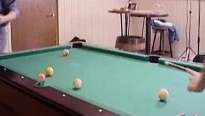 Sexy German Brunette Gives Hot Blowjob by Pool Table - porntry.com - Germany