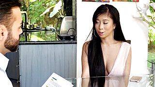 Jade Kush - Derrick Ferrari - Asian Nanny Massages Bosses Cock With Her Wet Pussy - ah-me.com