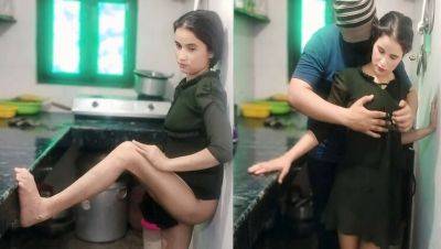 Desi Step Sister Fucked Hard by Step Brother in Kitchen - Rough Sex - porntry.com - India