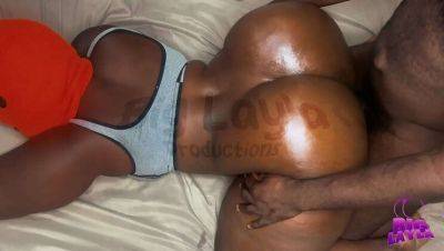 Big Booty Ebony BBW Layla Takes Huge Cock Doggystyle - Creamy Pussy & Ass Worship - xxxfiles.com