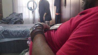 Hot Wife Takes Stranger's Creampie While Hubby Jerks Off - Amateur Threesome - porntry.com