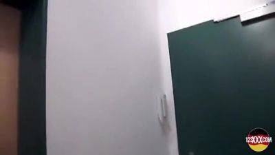 Blonde German Slut Getting Her Massive Boobs Sprayed With Cum - hotmovs.com - Germany