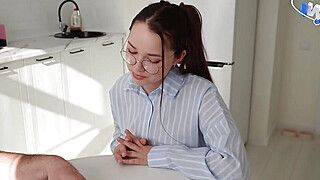 Shy teacher offered to deep-throat prick for credit - Valeria Sladkih - super steaming gonzo porn! - ah-me.com
