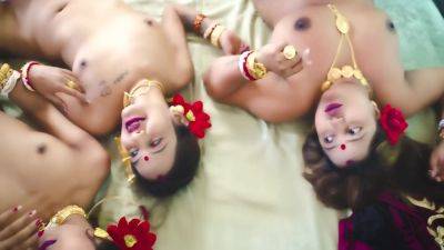 Desi Tharki Indian Jamindar Stepbrothers Share Their Four Wives At The Same Time For Real Gangbang ( Hindi Audio ) 28 Min - Bengali Bhabhi And Stepdad - desi-porntube.com - India