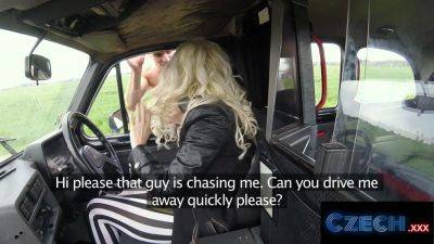 Blonde thick boobed czech cab driver gets what she wants - czechxxx - sexu.com - Czech Republic